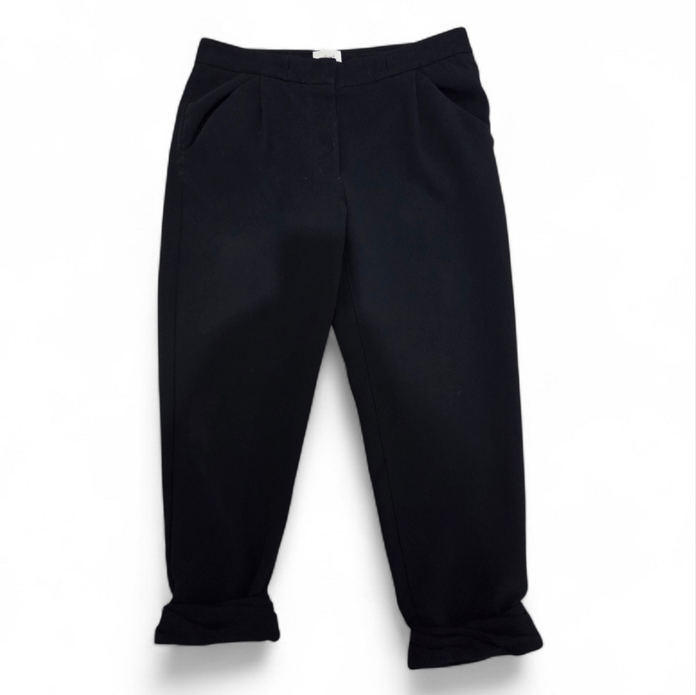 Aritzia Wilfred Black Tapered Cropped Dress Pants Size 6